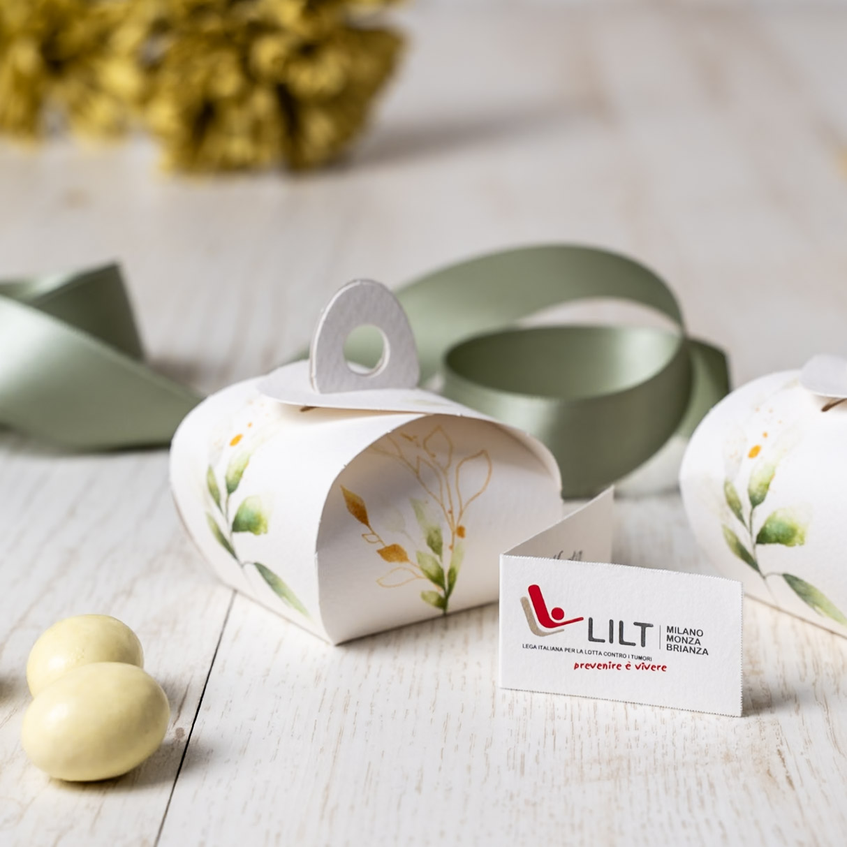Scatolina porta confetti Acquarello